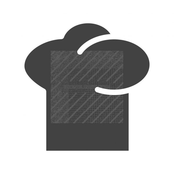 600x600 Chef's Hat Glyph Icon