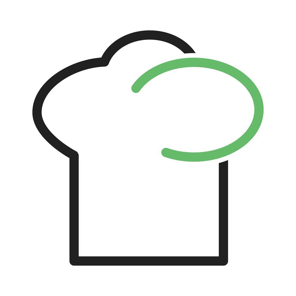 1024x1024 Chef's Hat Line Green Black Icon