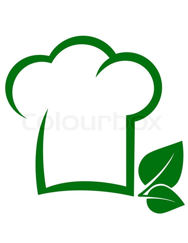 618x800 Vegetarian Icon With Chef Hat, Green Stock Vector Colourbox