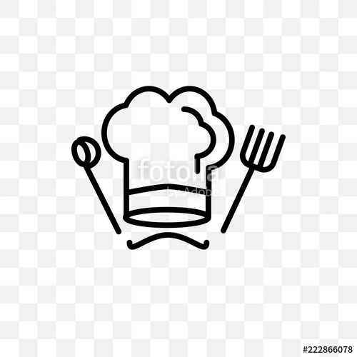 500x500 Chef Hat Icon Isolated On Transparent Background Simple