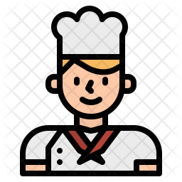 256x256 Chef Icon Of Colored Outline Style