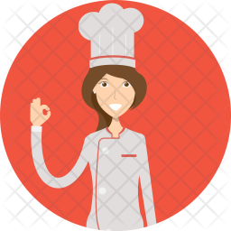 256x256 Chef Icon Of Flat Style