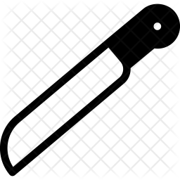 256x256 Chef Knife Icon Of Glyph Style