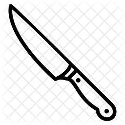 256x256 Chef Knife Icon Of Line Style