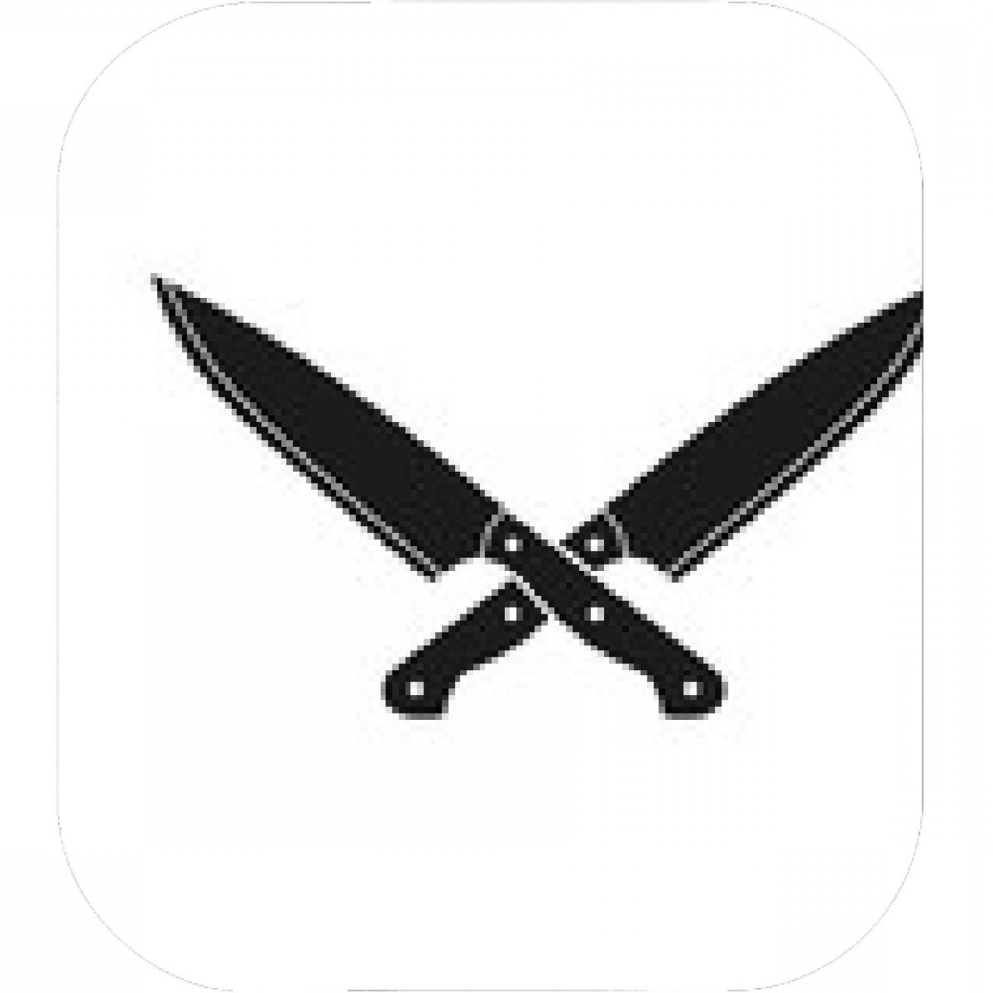 1440x1440 Knife Icon Crossed Chef Knives Vector Illustration Hoodamathrun