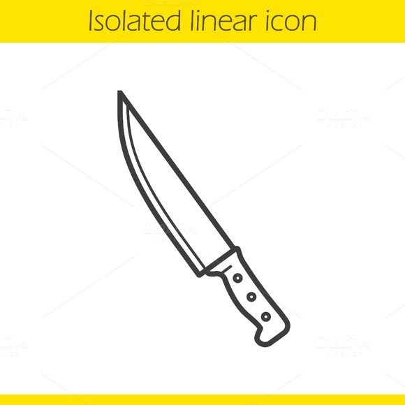 580x580 Chef's Knife Icon Vector Icons