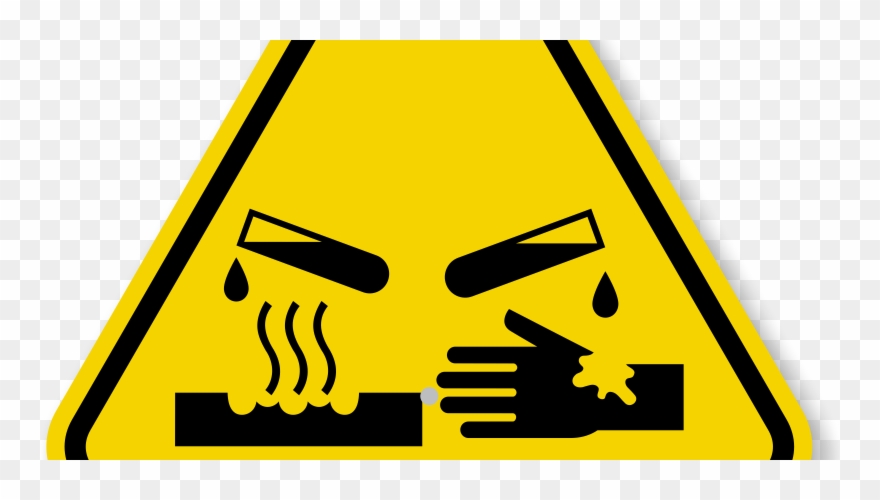 880x500 Corrosive Chemical Hazard Symbol Clipart