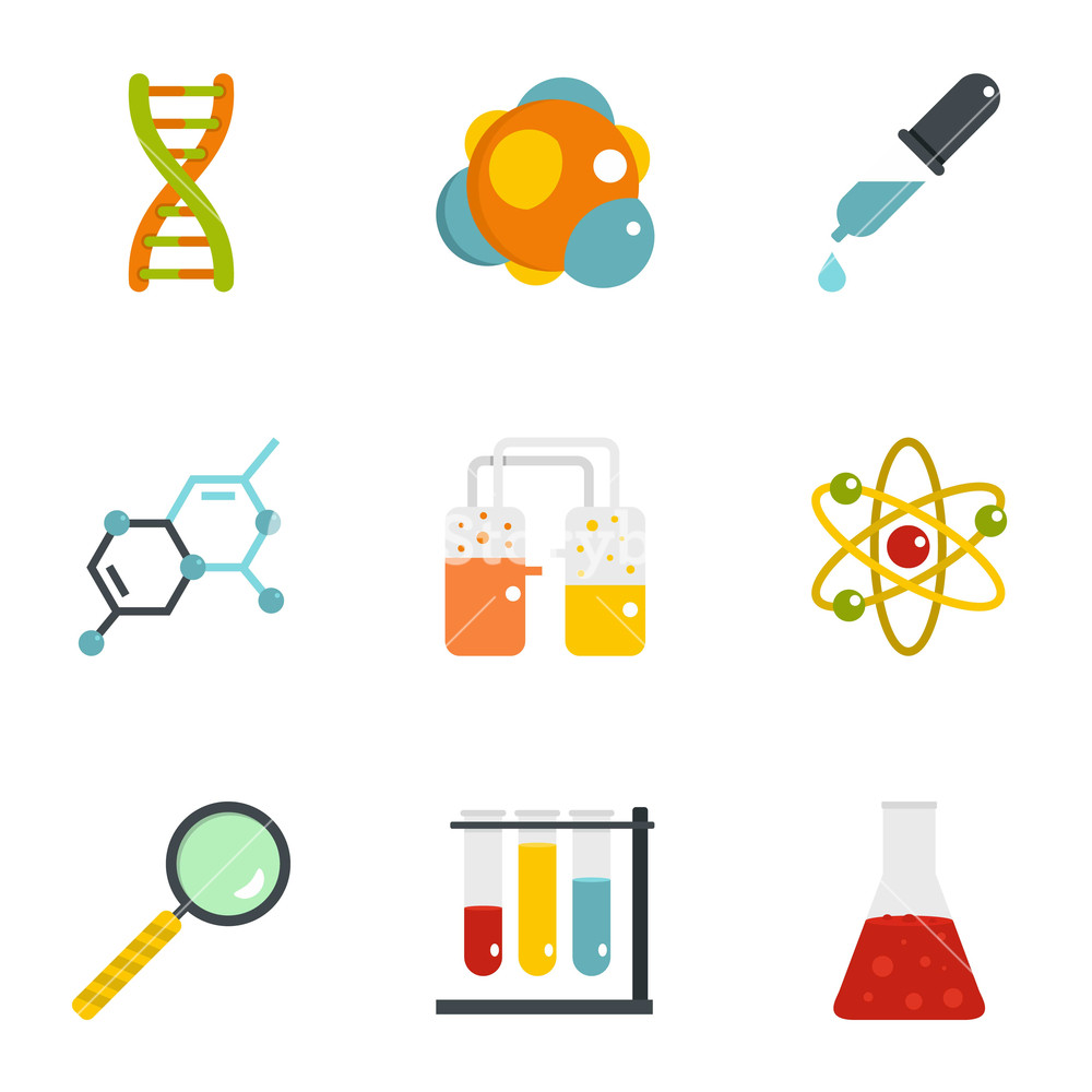 1000x1000 Chemical Icon Set Flat Style Set Of Chemical Icons For Web