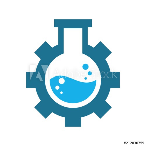 500x500 Flask Logo Laboratory Icon Chemical Symbol Vector