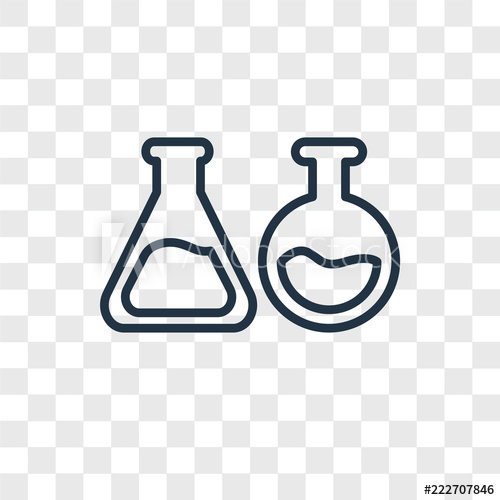 500x500 Chemistry Icons Isolated On Transparent Background Modern