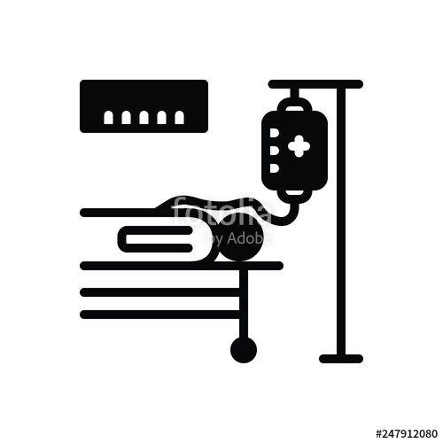 500x500 Black Solid Icon For Chemotherapy Stock Image And Royalty Free