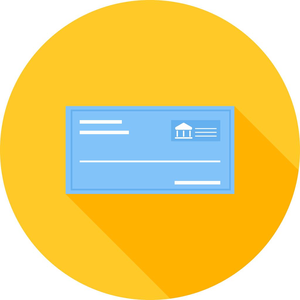 1024x1024 Cheque Flat Shadowed Icon
