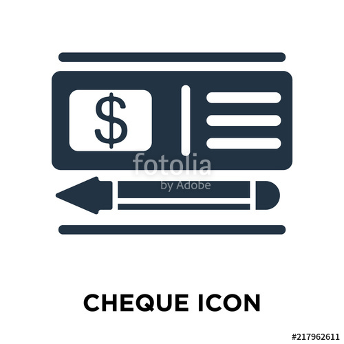 500x500 Cheque Icon Isolated On White Background Modern And Editable