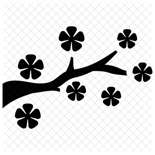 512x512 Cherry Blossom Icon Of Glyph Style