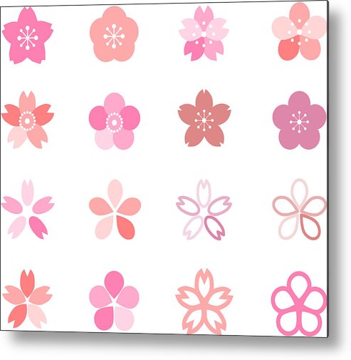 493x505 Icon Of Cherry Blossom Metal Print