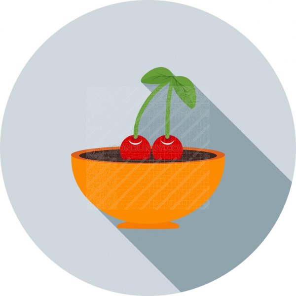 600x600 Cherry Flat Shadowed Icon
