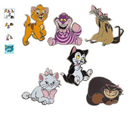 466x391 Disney Cats Pin Trading Booster Set Figaro, Lucifer