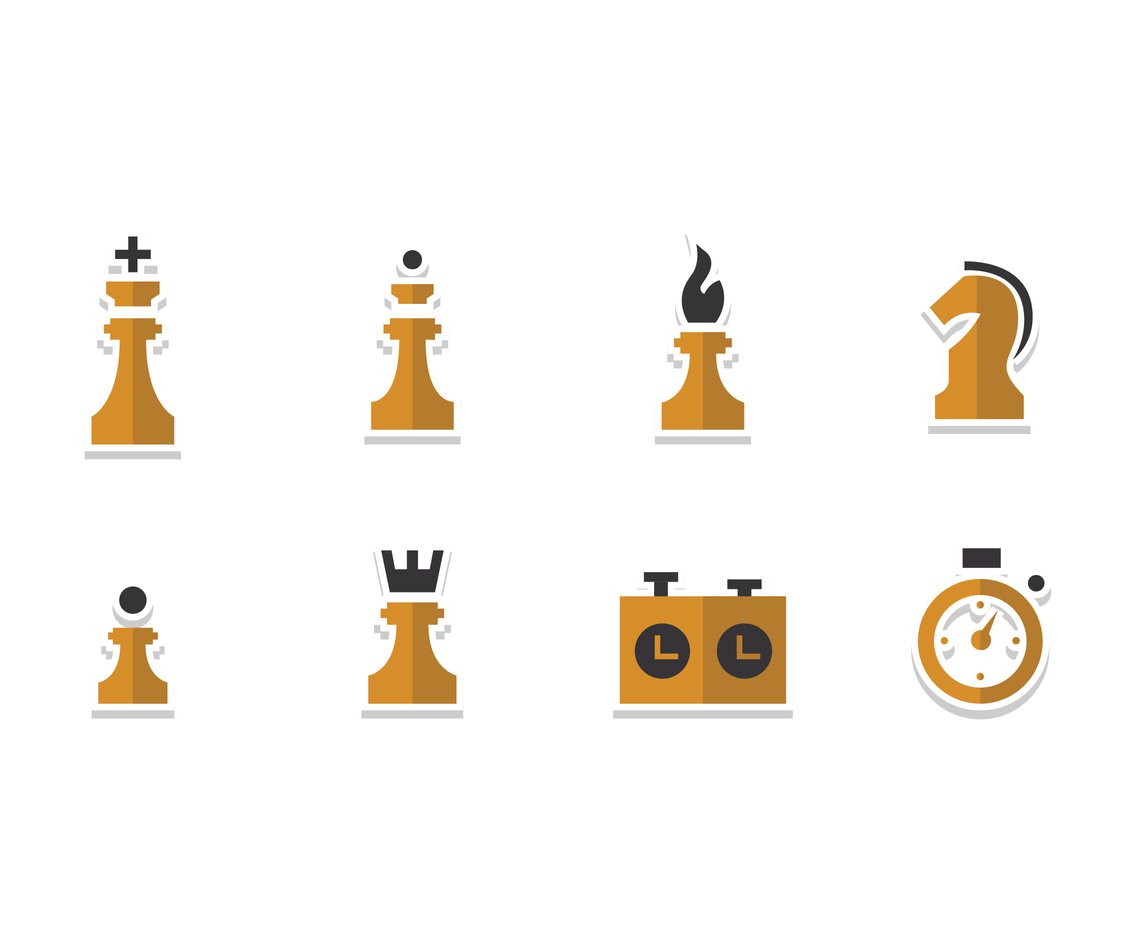 1136x936 Flat Chess Icon Vector Art Graphics