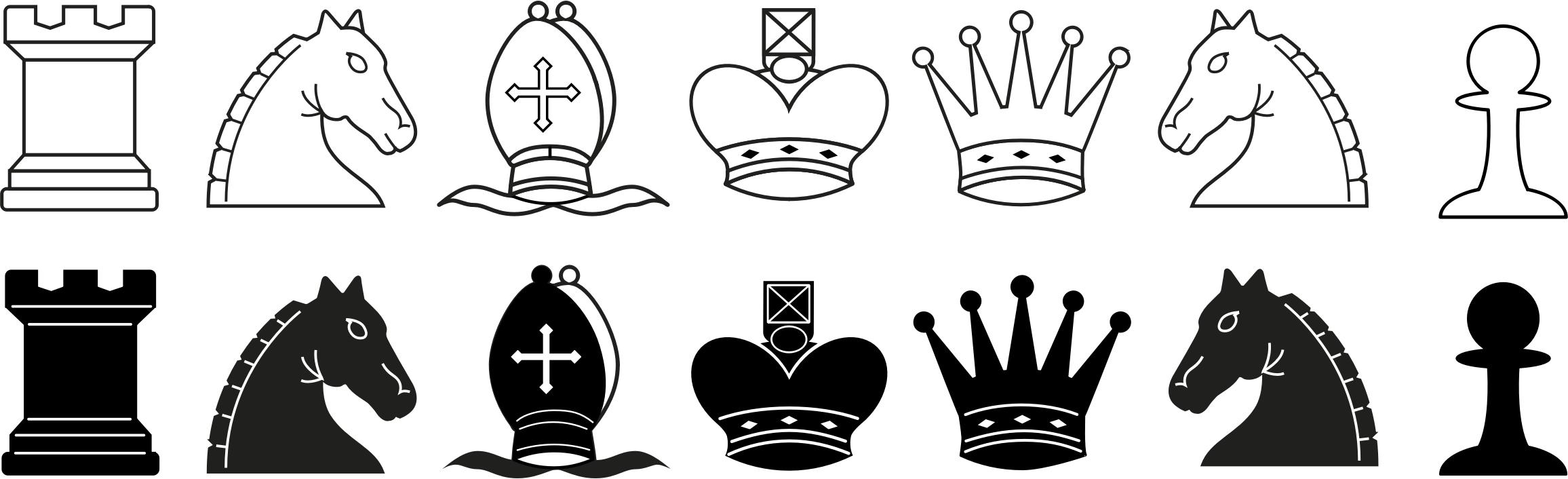 Chess Pieces Icons Png 2312x706 Chess Pieces Icons Png