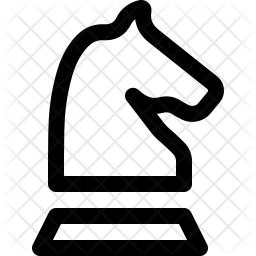 256x256 Chess Knight Icon Of Line Style