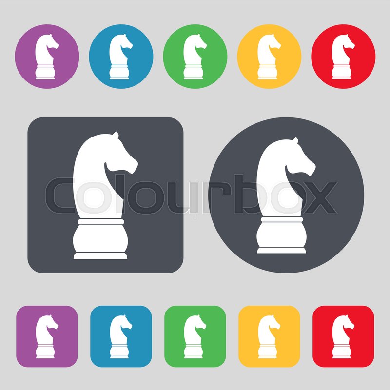 800x800 Chess Knight Icon Sign A Set Of Stock Vector Colourbox