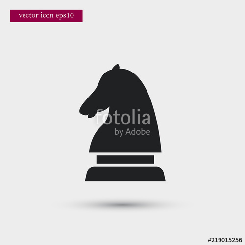 500x500 Chess Knight Icon Simple Horse Element Illustration Game Symbol