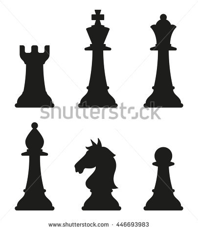 405x470 Chess King And Queen Silhouette