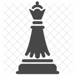 256x256 Chess Queen Icon Of Glyph Style