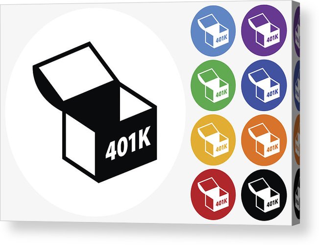 Chest Icon On Flat Color Circle Buttons Acrylic Print 651x501 Chest Icon On Flat Color Circle Buttons Acrylic Print