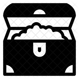 Treasure Chest Icon Of Glyph Style 256x256 Treasure Chest Icon Of Glyph Style
