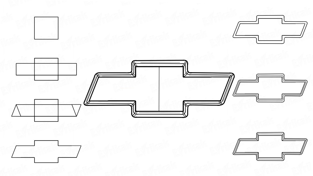 1300x731 How To Draw A Chevrolet Icon Step