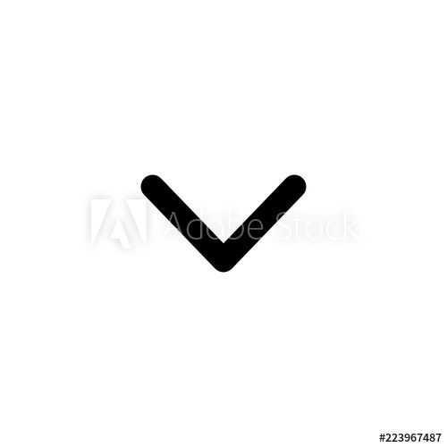 500x500 Chevron Down Vector Icon Isolated On Background Trendy Sweet