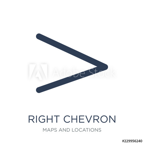 500x500 Right Chevron Icon Trendy Flat Vector Right Chevron Icon On White