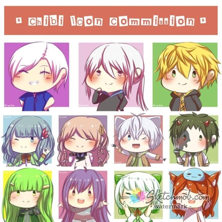 720x721 Custom Chibi Icon Art Commission Sketchmob