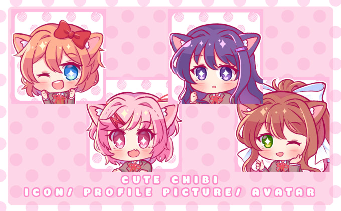 680x421 Draw Cute Chibi Icon, Avatar, Profile Pic For You