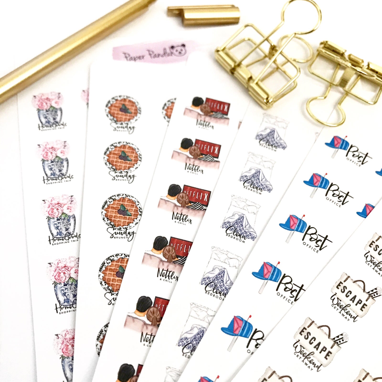 1600x1600 Set Chic Mini Icon Planner Stickers Paperpanduh