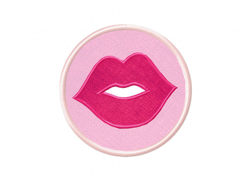 1000x721 Style Chic Icon Lips Includes Both Applique And Stitched Daily