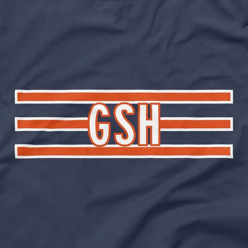 794x794 Chicago Bears Shirt Gsh Logo Navy Blue Size S M L Xl Etsy