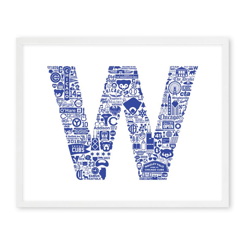 800x800 Icon Series Chicago W Flag Print Nomo Design