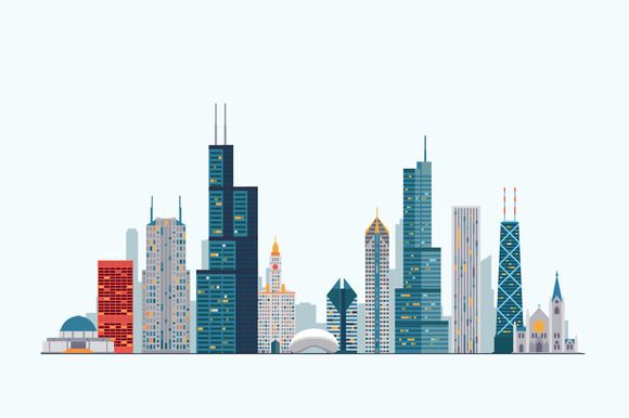 580x386 Chicago Skyline Graphics