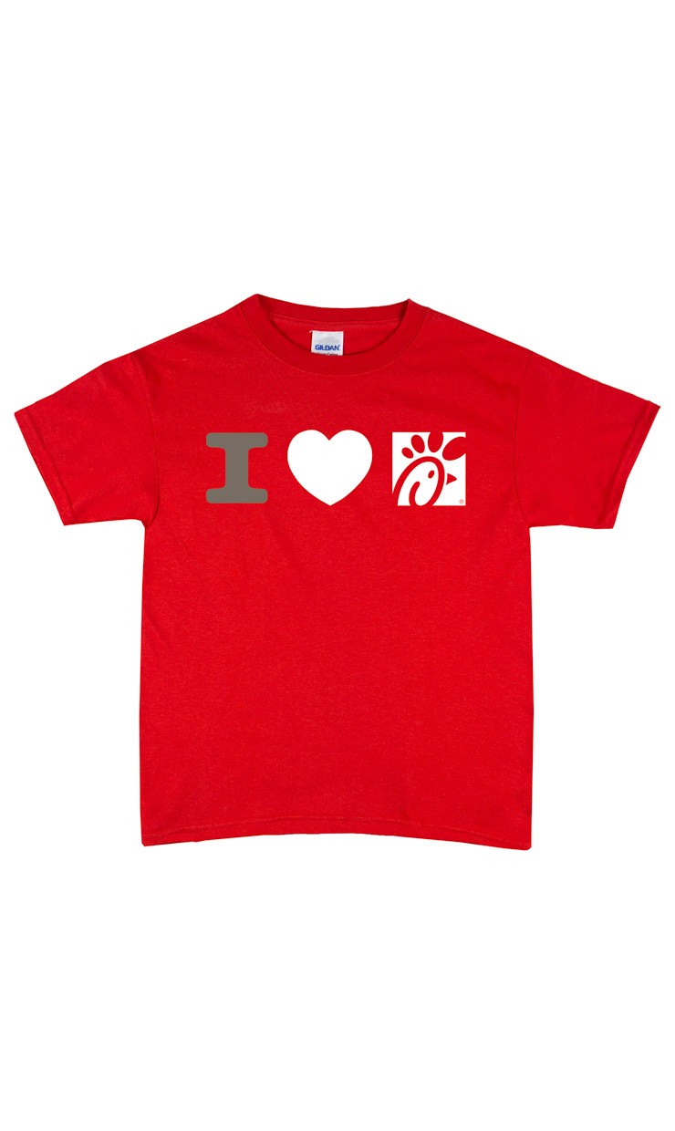 740x1240 I Heart Chick Fil A Icon Youth Tee