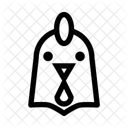 256x256 Chicken Icon Of Line Style