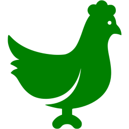256x256 Green Chicken Icon