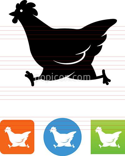 400x499 Running Chicken Icon