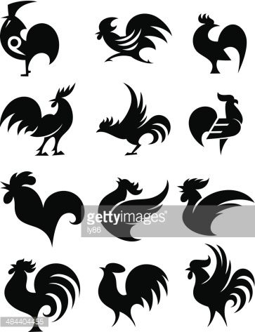 363x473 Set Of Chicken Icons Illustrations Chicken Art Craft Assorted
