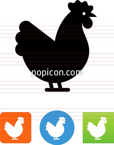 400x511 Vector Chicken Icon