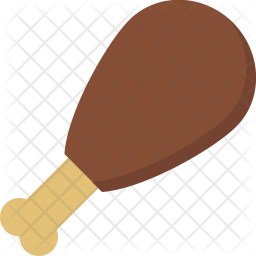 256x256 Chicken Wing Icon Of Flat Style
