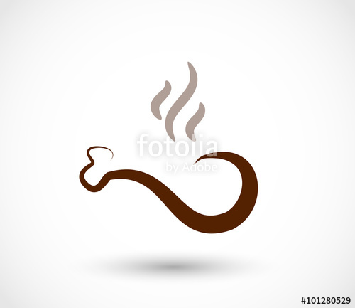 500x433 Chicken Wing Icon Vector Stock Image And Royalty Free Vector