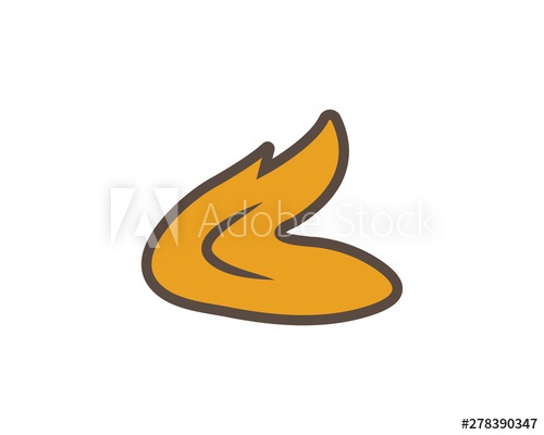500x400 Fried Chicken Wing Icon Logo Illustration