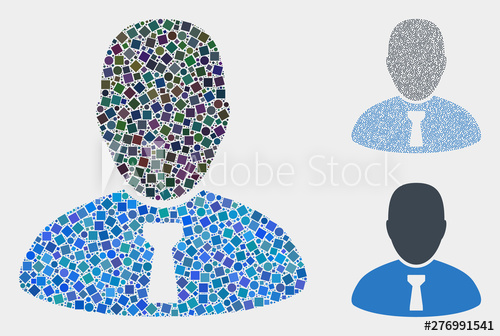 500x336 Collage Chief Icon Composed Of Spheric And Square Elements